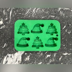 Holiday Silicone Mold with Six Cavities for Making Holiday-Themed Treats